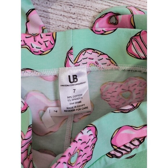 UNIQUE Baby 'You Are The Sprinkles To My Donut' Kids Set Pink and Mint Size 7 - Picture 8 of 9
